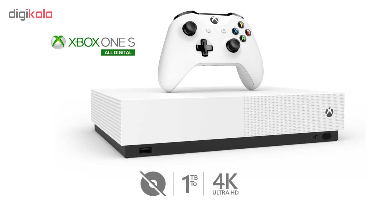 مجموعه کنسول بازی مایکروسافت مدل Xbox One S ALL DIGITAL ظرفیت 1 ترابایت