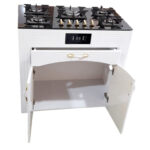 اجاق گاز 5 شعله هاکان مدل رو شیشه  فندک دار دو درب جا قاشوقی //CHM_ M6//