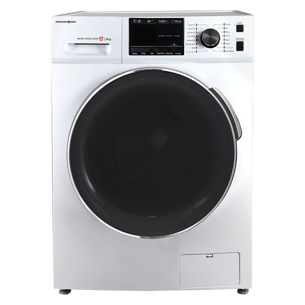 ماشین لباسشویی اتوماتیک پاکشوما مدل BWF 40804 WT ظرفیت 8 کیلوگرم