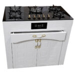 اجاق گاز هاکان مدل روشیشه فندک دار دو درب جا قاشوقی