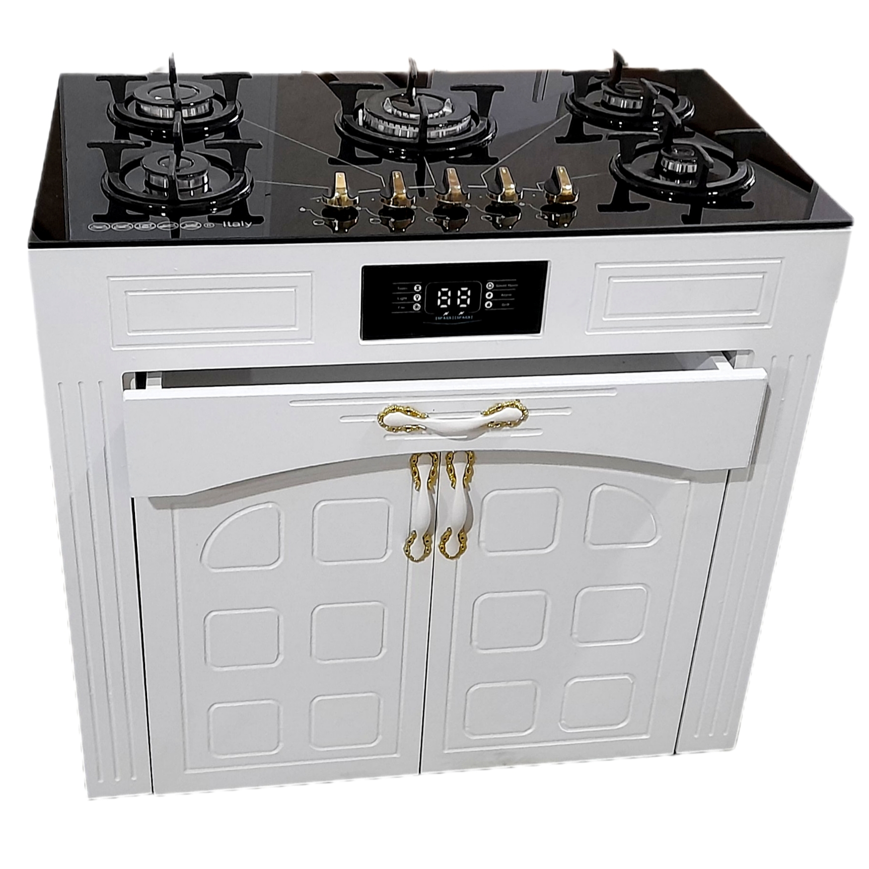 اجاق گاز هاکان مدل روشیشه فندک دار دو درب جا قاشوقی