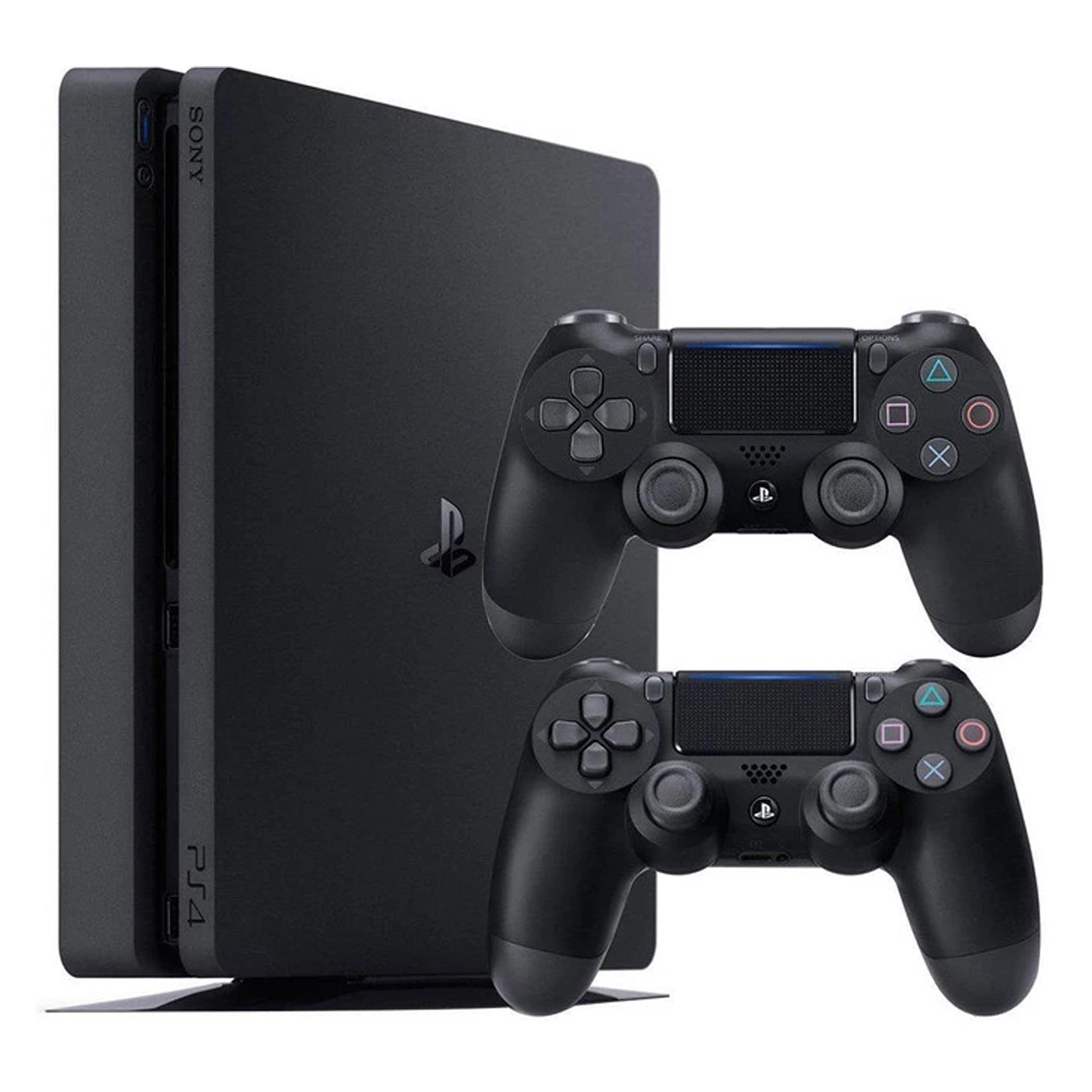کنسول بازی سونی مدل Playstation 4 Slim ریجن 3 سری CUH-2218B ظرفیت 1 ترابایت به همراه کارت نصب 20 عدد بازی