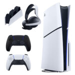 کنسول بازی سونی مدل PlayStation 5 Slim ظرفیت یک ترابایت ریجن 2016A اروپا به همراه دسته اضافی و پایه شارژر و هدست Elite